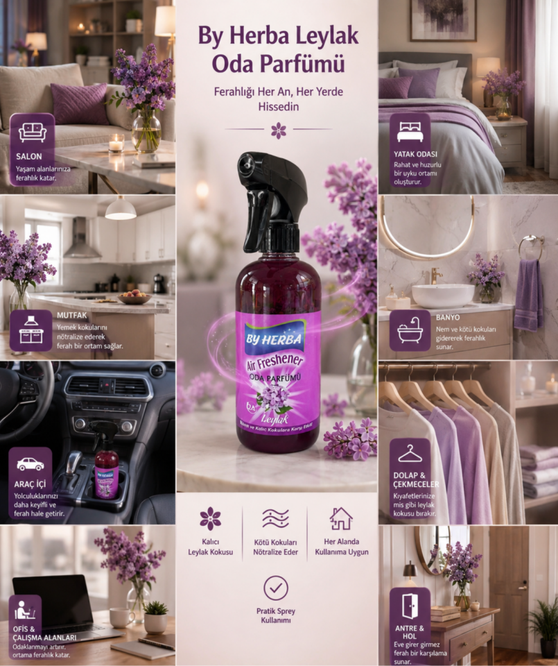 By Herba Leylak Oda Parfümü 500 ML