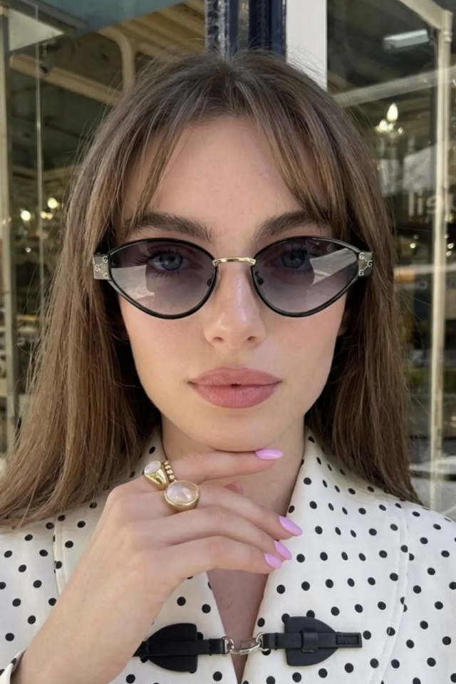 GG Noir Edda Kadın Cat Eye Trend Siyah Ultra Hafif Uv400 Filtreli Güneş Gözlüğü