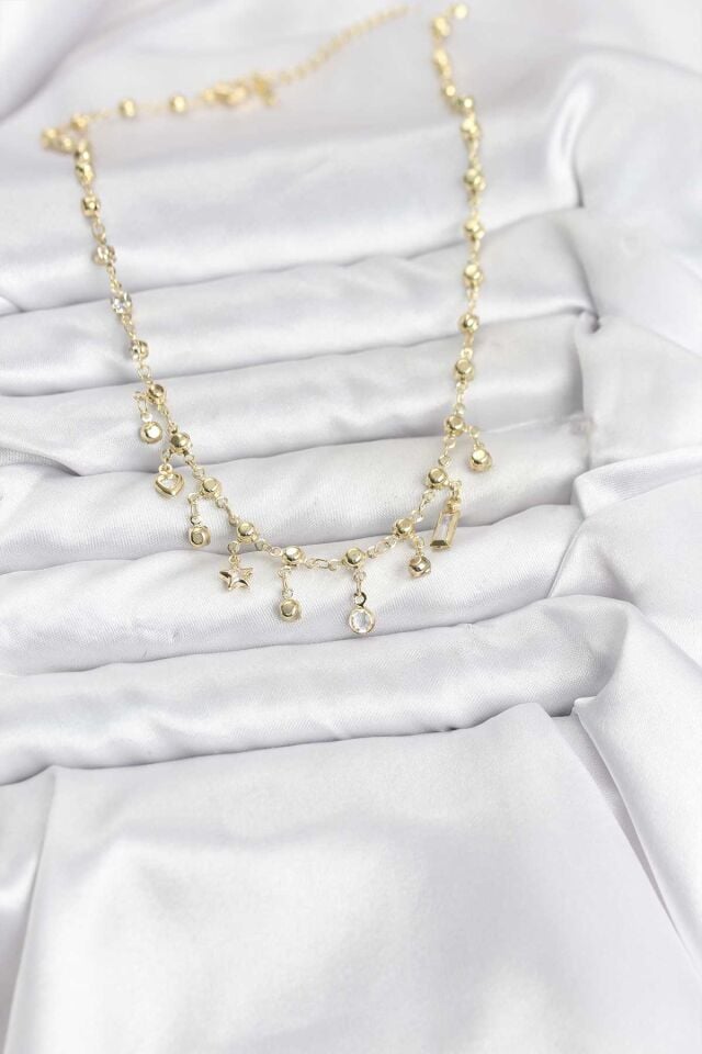 316L Çelik Zincir Gold Renk Kolye