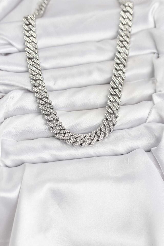 Pirinç Cuba Chain Gurmet Model Kolye