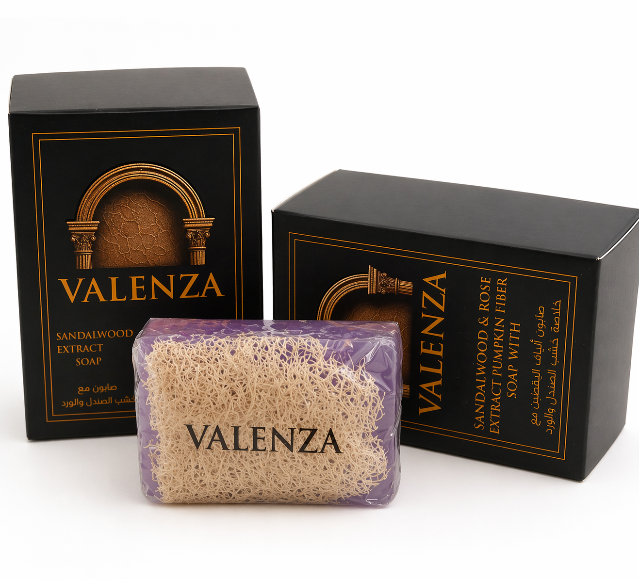 Premium Sandal Ağacı ve Gül Özlü Kabak Lifli Sabun