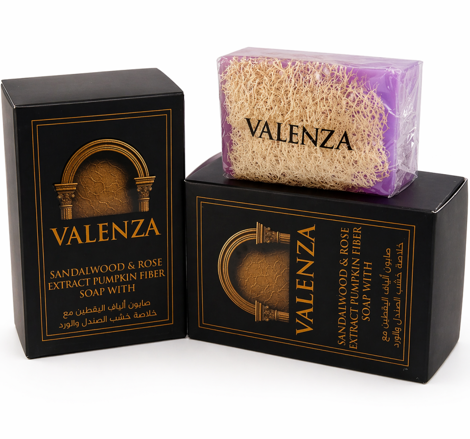 Premium Sandal Ağacı ve Gül Özlü Kabak Lifli Sabun