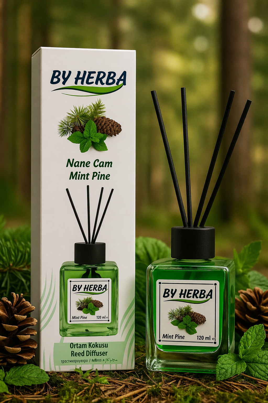 By Herba Nane Çam Aromalı Çubuklu Oda Kokusu