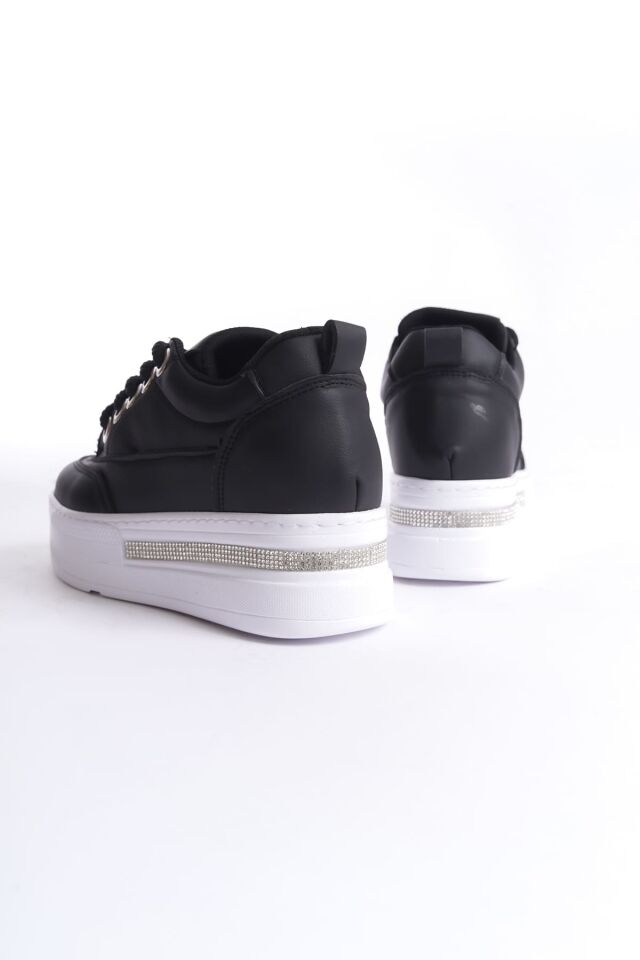 Siyah Kadın Gizli Topuklu Sneaker TR04MS01A