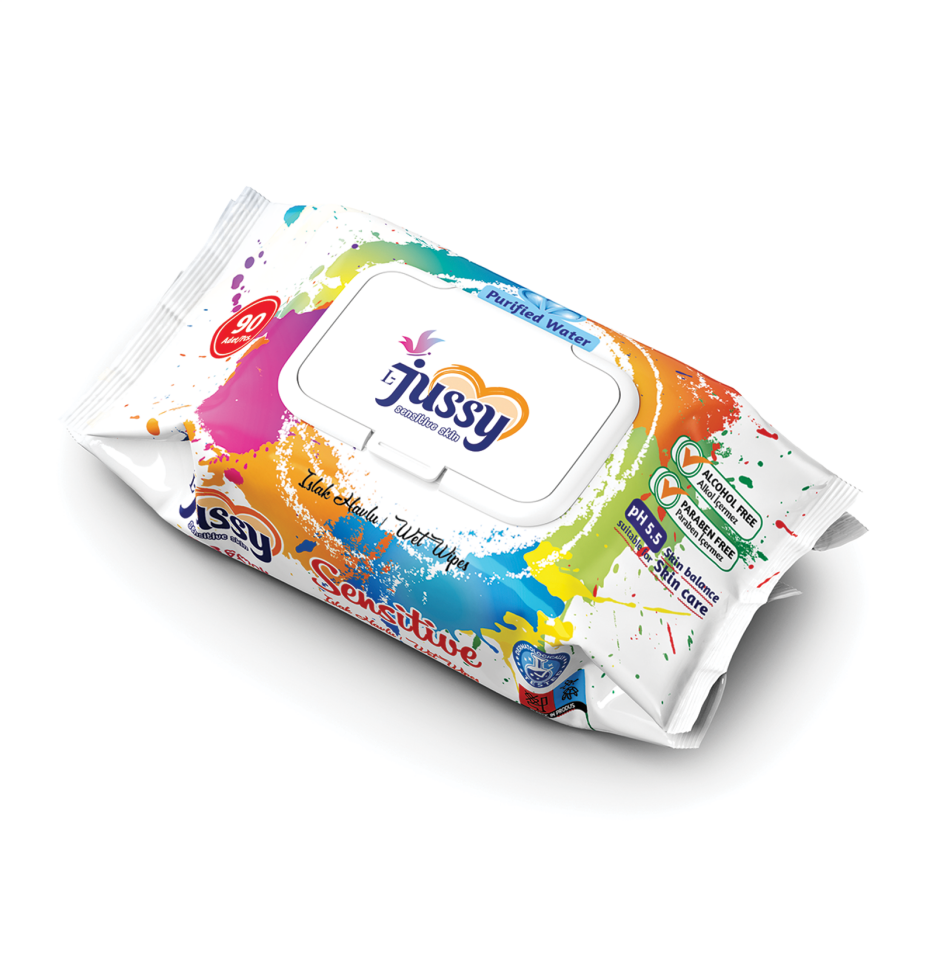 Jussy Islak Mendil 90 ’lı  Paket – Hassas Temizlik İçin Nemli Mendil